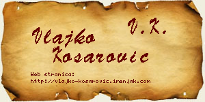Vlajko Košarović vizit kartica